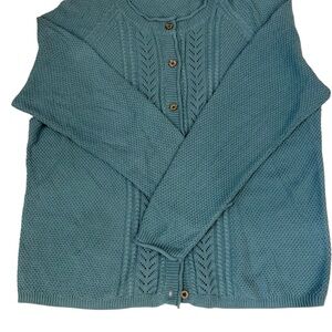 Coldwater Creek cardigan grandmacore button up oversized basic knit sweater